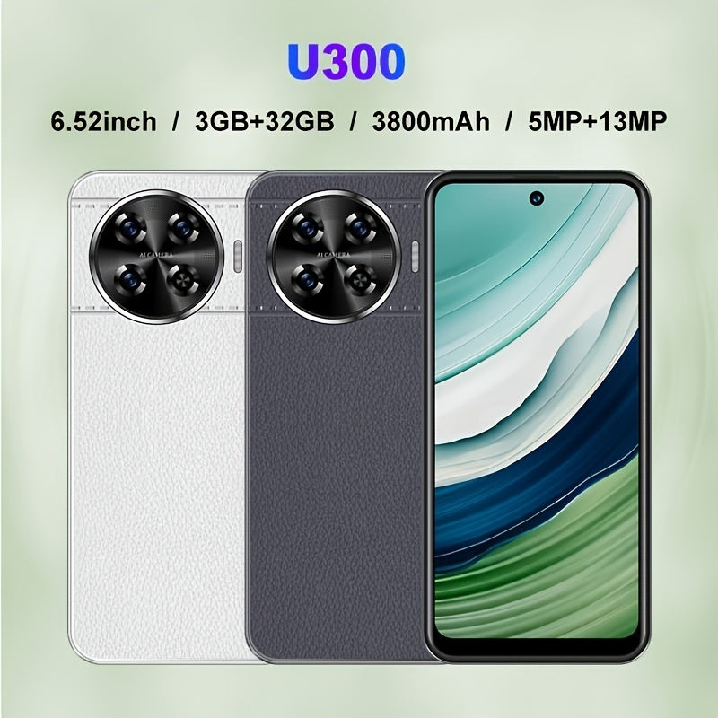 هاتف ذكي U300، ذاكرة وصول عشوائي 3 جيجابايت + ذاكرة قراءة فقط 32 جيجابايت، شاشة كبيرة 16.56 سم، بطارية 3800 مللي أمبير، هاتف محمول مفتوح بشبكة 4G، التعرف على الوجه، هاتف محمول 4G