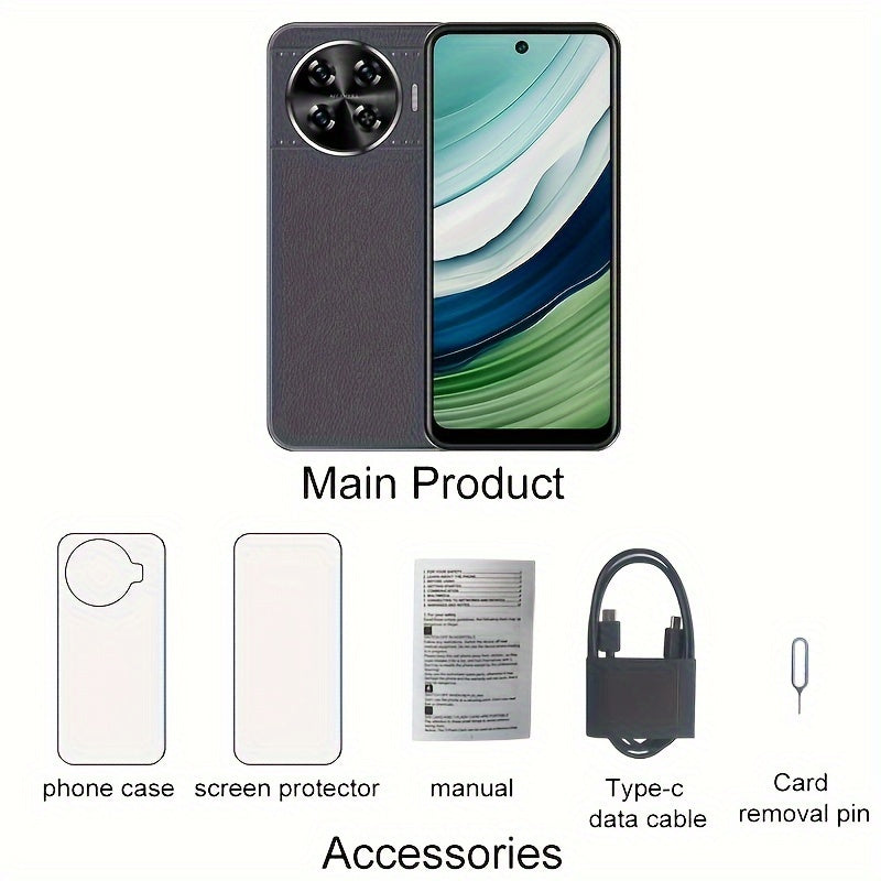 هاتف ذكي U300، ذاكرة وصول عشوائي 3 جيجابايت + ذاكرة قراءة فقط 32 جيجابايت، شاشة كبيرة 16.56 سم، بطارية 3800 مللي أمبير، هاتف محمول مفتوح بشبكة 4G، التعرف على الوجه، هاتف محمول 4G