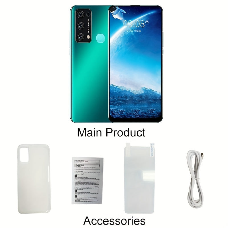 Android Smartphone, 16.13 cm Large Screen, 2GB RAM + 32GB ROM, 3G WCDMA 850/2100Mhz, Face Recognition, Touchscreen, 1280X720 Display, USB Connectivity, Micro USB, 2023 Model, Dual SIM, USB Charging, 2950Mah Polymer Battery