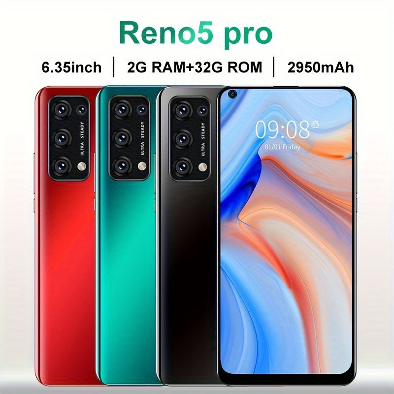 Android Smartphone, 16.13 cm Large Screen, 2GB RAM + 32GB ROM, 3G WCDMA 850/2100Mhz, Face Recognition, Touchscreen, 1280X720 Display, USB Connectivity, Micro USB, 2023 Model, Dual SIM, USB Charging, 2950Mah Polymer Battery